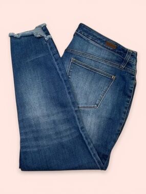 LILA RYAN Women’s 16W Dark Blue Distressed Ankle Jeans